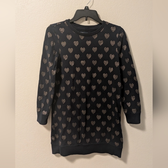 GAP Other - GAP Heart Patterned Navy Sweatshirt Dress